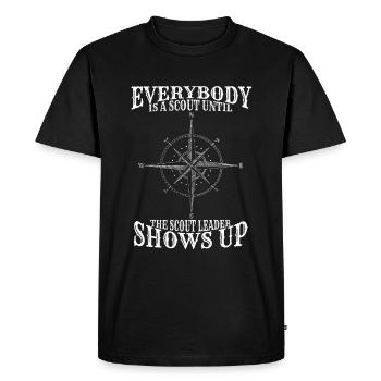 Scouting Group is a Scout Leader Girl Scouts Team - Men's Premium Organic T-Shirt - black - Front - Nico (187cm)