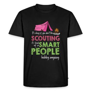 Girl Scout Leader Scouting Group Team Boy Scouts - Men's Premium Organic T-Shirt - black - Front - Nico (187cm)
