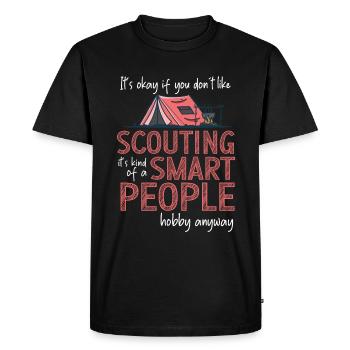 Group Smart People Hobby Girl Scout Leader Scouts - Men's Premium Organic T-Shirt - black - Front - Nico (187cm)