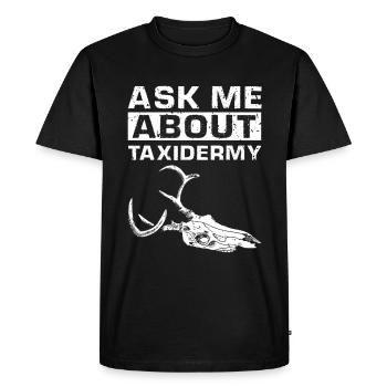 Taxidermiste Cadavres d’animaux Posez-moi des questions sur - T-shirt Premium bio Homme - noir - Devant - Nico (187cm)