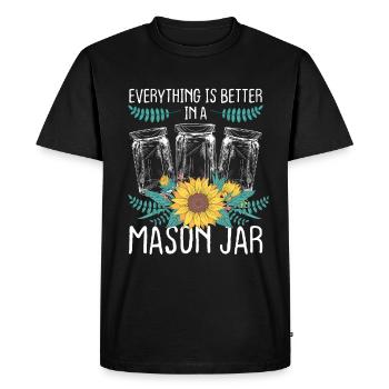 La saison de mise en conserve est meilleure dans un Homesteader Mason Jar - T-shirt Premium bio Homme - noir - Devant - Nico (187cm)