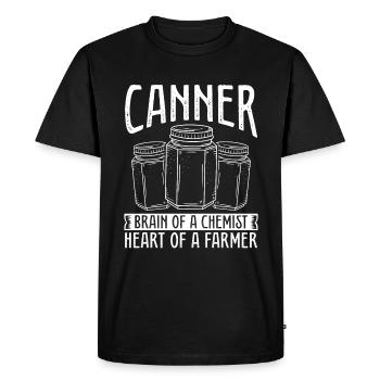 Aliments en conserve pendant la saison des homesteads - T-shirt Premium bio Homme - noir - Devant - Nico (187cm)