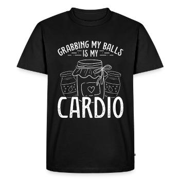 La mise en conserve de saisir mes balles est mon Cardio Homesteader - T-shirt Premium bio Homme - noir - Devant - Nico (187cm)