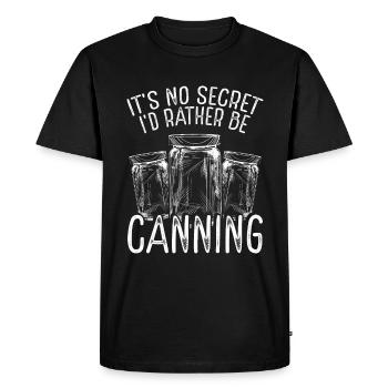 Canning Season Shelf Space Homesteading Food - Men's Premium Organic T-Shirt - black - Front - Nico (187cm)