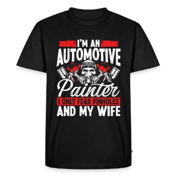 Peintre automobile Peur femme Pulvérisateur de véhicule - T-shirt Premium bio Homme - noir - Devant - Nico (187cm)