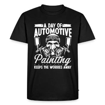 Peinture de voiture automobile Détaillant de voiture de véhicule - T-shirt Premium bio Homme - noir - Devant - Nico (187cm)