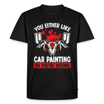 Détaillant de voiture Pulvérisateur de véhicule automobile - T-shirt Premium bio Homme - noir - Devant - Nico (187cm)
