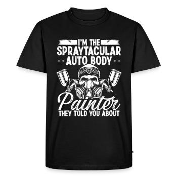 Automotive Car Vehicle Sprayer Car Detailer - Men's Premium Organic T-Shirt - black - Front - Nico (187cm)