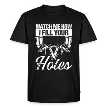 Automotive Car Paitning Detailer Watch me Vehicle - Men's Premium Organic T-Shirt - black - Front - Nico (187cm)