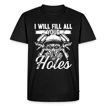 Automotive Car Painting all your Holes Vehicle - Men's Premium Organic T-Shirt - black - Front - Nico (187cm)