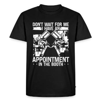 Automotive Car Painting Time in the Booth Vehicle - Men's Premium Organic T-Shirt - black - Front - Nico (187cm)