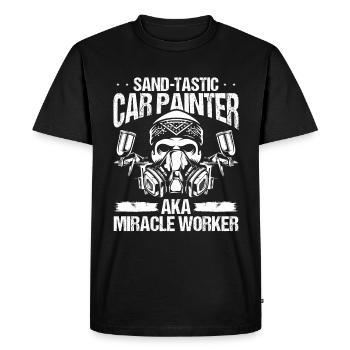 Automobile Peinture de voiture Véhicule Miracle Worker - T-shirt Premium bio Homme - noir - Devant - Nico (187cm)