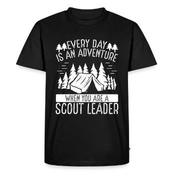 Girl Scout Leader Adventure Scouting Scouting Tour - Men's Premium Organic T-Shirt - black - Front - Nico (187cm)