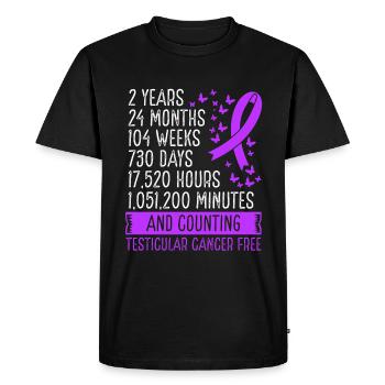 2 ans de mouvement du ruban sans cancer du testicule - T-shirt Premium bio Homme - noir - Devant - Nico (187cm)