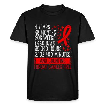 Mouvement du ruban sans cancer de la gorge de 4 ans - T-shirt Premium bio Homme - noir - Devant - Nico (187cm)