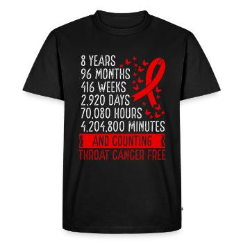 8 ans de mouvement de ruban sans cancer de la gorge - T-shirt Premium bio Homme - noir - Devant - Nico (187cm)