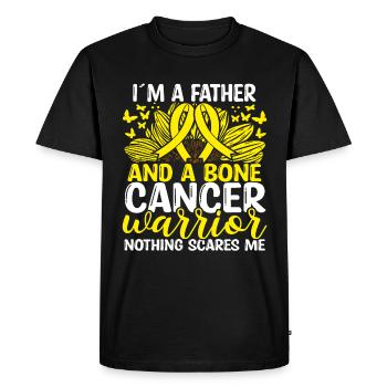Cancer des os Mois du ruban Mouvement Papa Père - T-shirt Premium bio Homme - noir - Devant - Nico (187cm)
