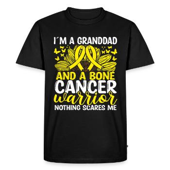 Mois du ruban du cancer des os Grand-père Grand-père - T-shirt Premium bio Homme - noir - Devant - Nico (187cm)