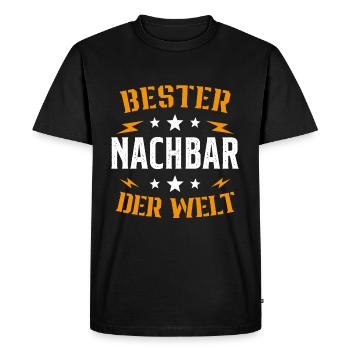 Meilleur Voisin Du Monde Humour Cadeau - T-shirt Premium bio Homme - noir - Devant - Nico (187cm)