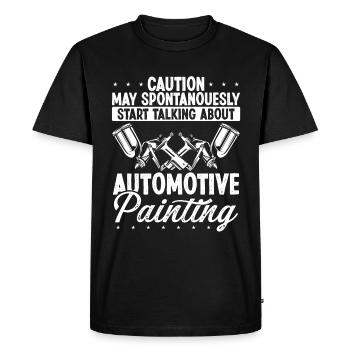 Peinture par pulvérisation automobile Car Detailer - T-shirt Premium bio Homme - noir - Devant - Nico (187cm)
