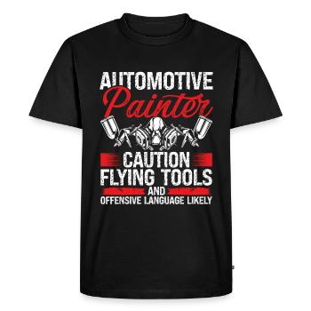Peinture Autobody Technician Car Detailer - T-shirt Premium bio Homme - noir - Devant - Nico (187cm)