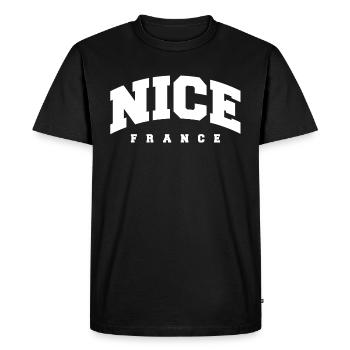 Nice - Men's Premium Organic T-Shirt - black - Front - Nico (187cm)