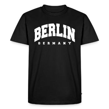 Berlin - Men's Premium Organic T-Shirt - black - Front - Nico (187cm)