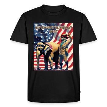 Renforcer l’ américain - T-shirt Premium bio Homme - noir - Devant - Nico (187cm)