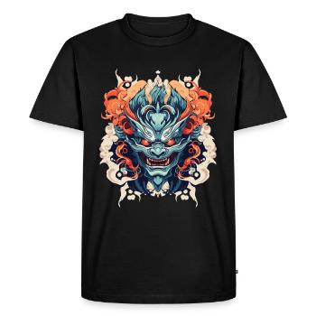 Oni Demon - Men's Premium Organic T-Shirt - black - Front - Nico (187cm)