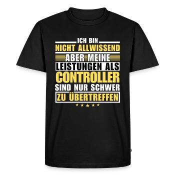 Unmatched performance as a controller - Men's Premium Organic T-Shirt - black - Front - Nico (187cm)