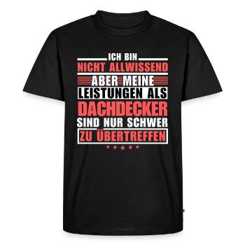 Des performances inégalées en tant que couvreur - T-shirt Premium bio Homme - noir - Devant - Nico (187cm)