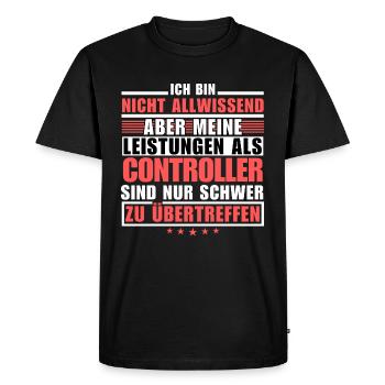 Unmatched performance as a controller - Men's Premium Organic T-Shirt - black - Front - Nico (187cm)