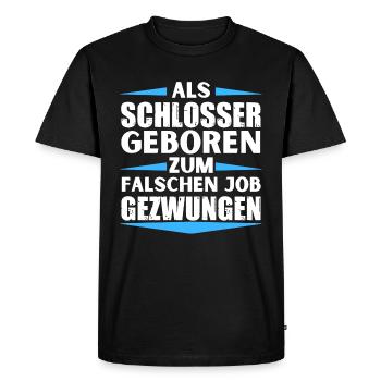 Locksmith landed in the wrong job - Men's Premium Organic T-Shirt - black - Front - Nico (187cm)
