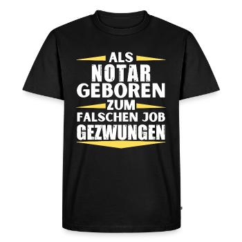 Le notaire s’est retrouvé dans le mauvais emploi - T-shirt Premium bio Homme - noir - Devant - Nico (187cm)