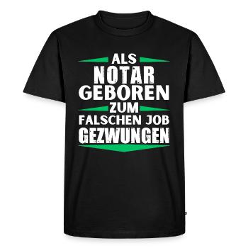 Le notaire s’est retrouvé dans le mauvais emploi - T-shirt Premium bio Homme - noir - Devant - Nico (187cm)