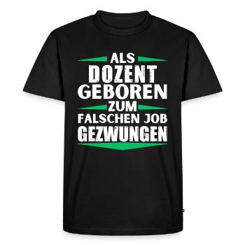 Le conférencier a décroché le mauvais emploi - T-shirt Premium bio Homme - noir - Devant - Nico (187cm)
