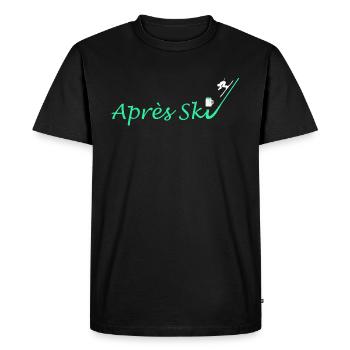 Skieur Après-Ski - T-shirt Premium bio Homme - noir - Devant - Nico (187cm)
