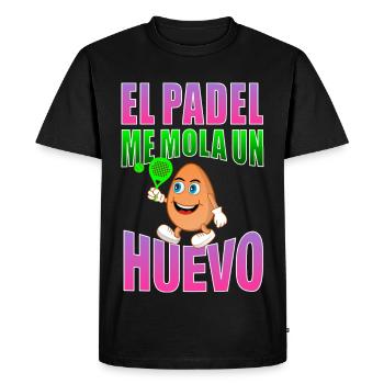 Le padel est un œuf frais - T-shirt Premium bio Homme - noir - Devant - Nico (187cm)