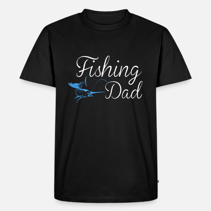 Fishing dad - Männer Premium Bio T-Shirt - Schwarz