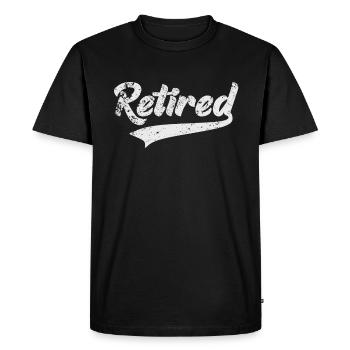 Retired pension - Men's Premium Organic T-Shirt - black - Front - Nico (187cm)