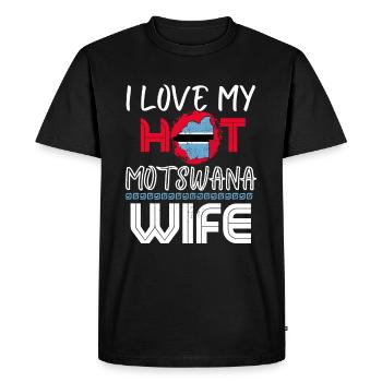 C’est drôle que j’aime mon mari Hot Motswana Wife - T-shirt Premium bio Homme - noir - Devant - Nico (187cm)