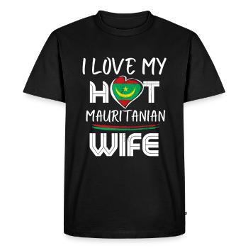 C’est drôle j’aime mon mari mauritanien chaud - T-shirt Premium bio Homme - noir - Devant - Nico (187cm)