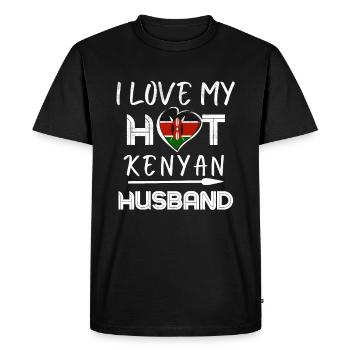 Drôle de mari kenyan - T-shirt Premium bio Homme - noir - Devant - Nico (187cm)