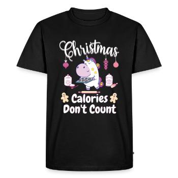 Cadeau de Noël doux Noël Licorne boulangerie - T-shirt Premium bio Homme - noir - Devant - Nico (187cm)