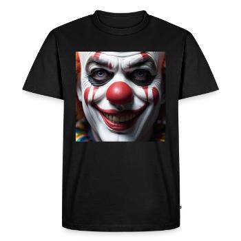 Clown Clownsgesicht karneval Fasching - Männer Premium Bio T-Shirt - Schwarz - Vorne - Nico (187cm)