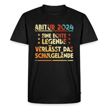 Funny Abi 2024 Legend Teacher Student Prom - Men's Premium Organic T-Shirt - black - Front - Nico (187cm)