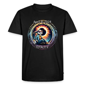 Cool Rabbit Solar April 8, 2024 Eclipse Totality - Men's Premium Organic T-Shirt - black - Front - Nico (187cm)