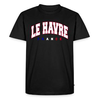 Le Havre - Men's Premium Organic T-Shirt - black - Front - Nico (187cm)