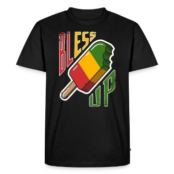 Bless Up, glace à la musique reggae jamaïcaine - T-shirt Premium bio Homme - noir - Devant - Nico (187cm)