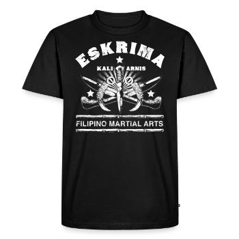 Eskrima Kali Arnis Filipino MArtial Arts Design - T-shirt Premium bio Homme - noir - Devant - Nico (187cm)